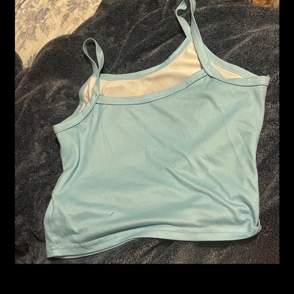 SHEIN Light Blue Camisole with Black Number Print - Picture 4 of 4